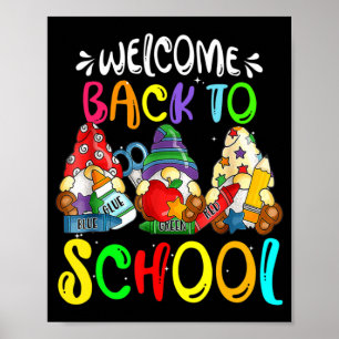 Affiche Bienvenue Retour À L'École Gnomes Fun Enseignants