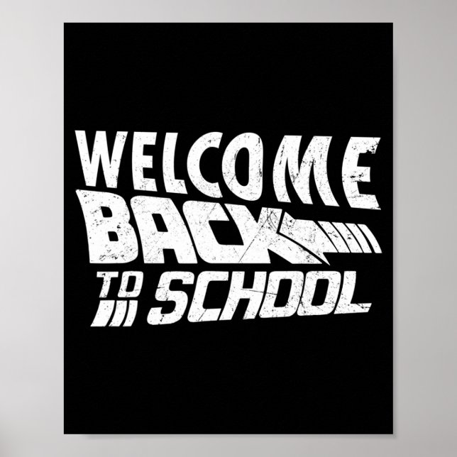 Affiche Bienvenue Retour à l'école Premier jour enseignant (Devant)