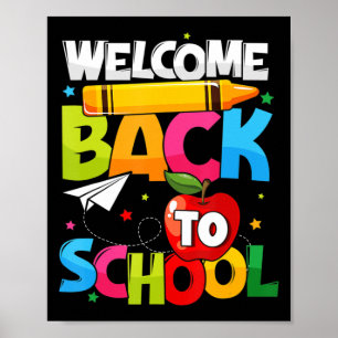 Affiche Bienvenue Retour à l'école Premier jour enseignant