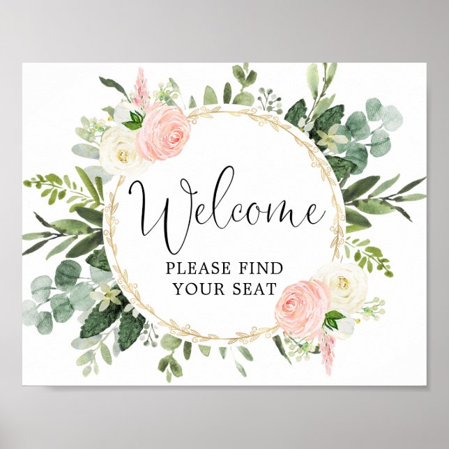 Affiche Bienvenue s'il vous plaît trouver votre siège sign (Devant)