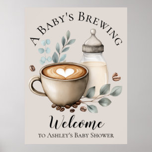 Affiche Bienvenue sur l'affiche de la Baby Shower "Bébé es