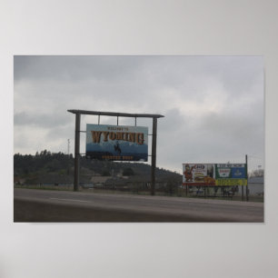Affiche Bienvenue sur l'affiche du Wyoming