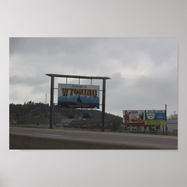 Affiche Bienvenue sur l'affiche du Wyoming (Devant)