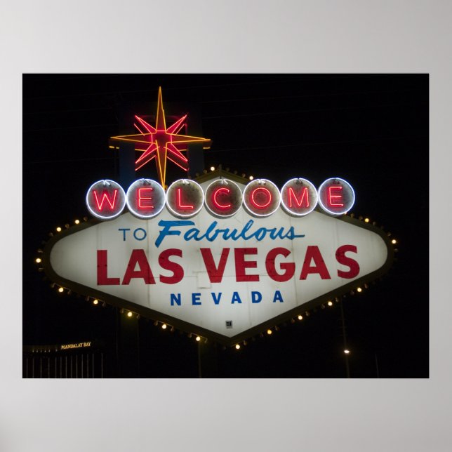 Affiche Bienvenue sur l'affiche Fabulous Las Vegas Nevada (Devant)