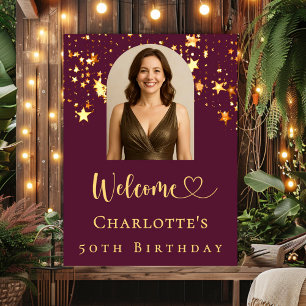 Affiche Bienvenue sur l'arche de burgundy pour anniversair