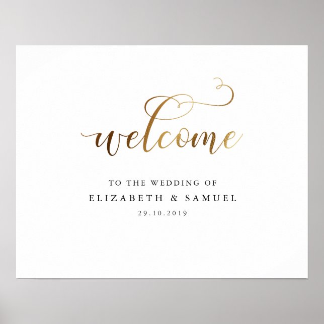 Affiche Bienvenue sur le panneau mariage (Devant)