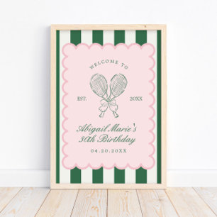 Affiche Bienvenue sur les courts de tennis du Country Club