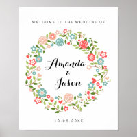 Bienvenue sur notre panneau mariage | Floral | bot