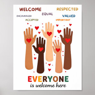 Affiche Bienvenue Tout Le Monde Est Bienvenue Ici Idaho En