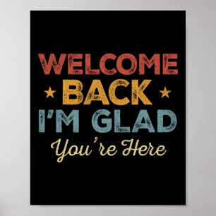 Affiche Bienvenue vintage Ck Je suis ravi que vous soyez i