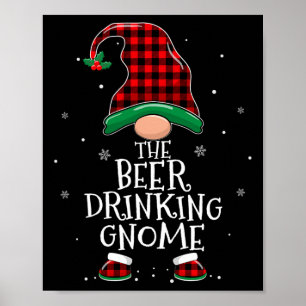 Affiche Bière Boire Gnome Xmas Famille Correspondant Noël