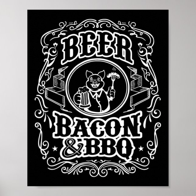 Affiche Bière Bycon Et Bbq (Devant)