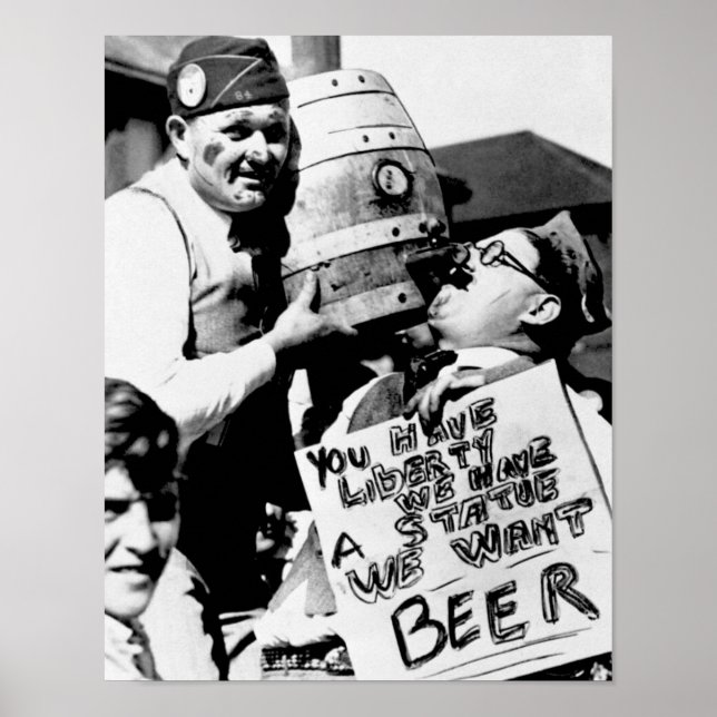 Affiche Bière de l'époque de la prohibition, Nous voulons  (Devant)