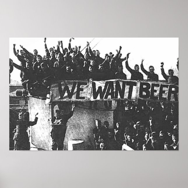 Affiche Bière de prohibition vintage, millésime 1930, art  (Devant)