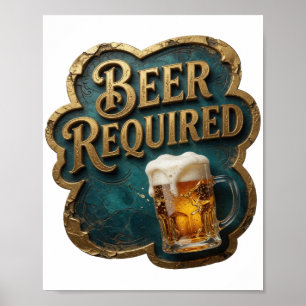 AFFICHE BIÈRE MODERNE REQUISE