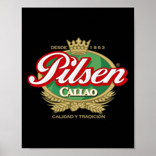 Affiche Bière Pilsen Callao Marque Pérou Football Péruvien