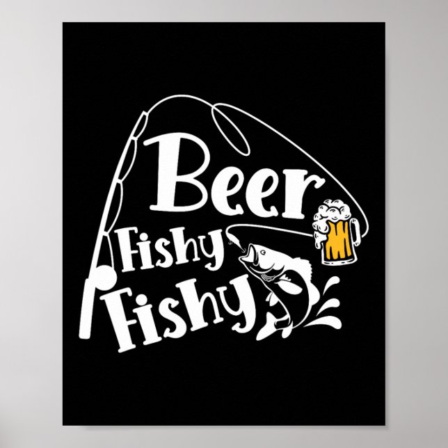 Affiche Biére Poisson Drôle Citation D'amateur D'alcool De (Devant)