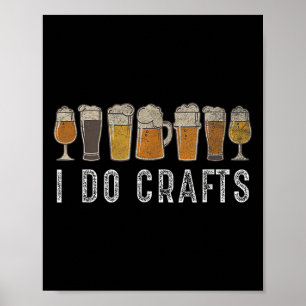 Affiche Bières artisanales vintage Je fais de l'artisanat