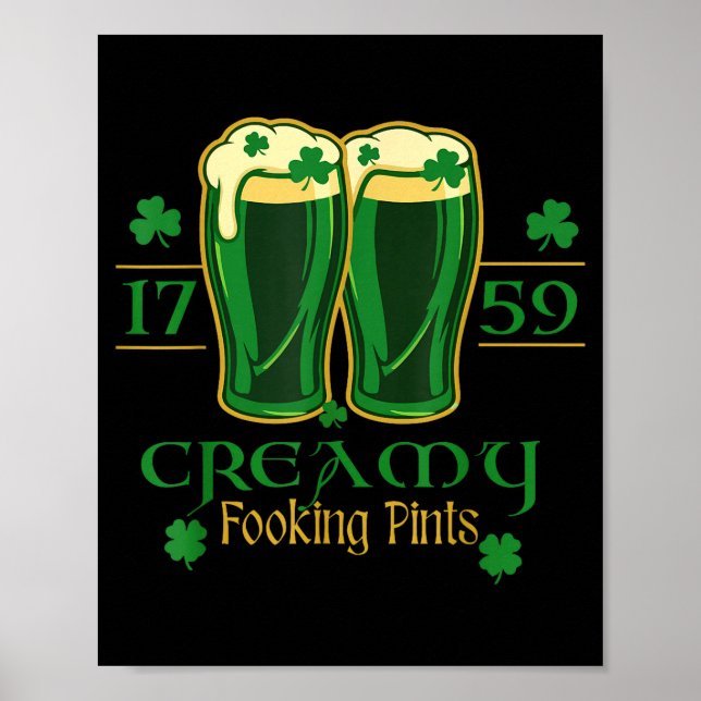 Affiche Bières crémeuses foutues jour de la Saint-Patrick  (Devant)