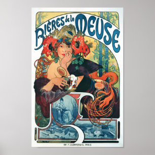 Affiche Bieres de la Meuse, Mucha