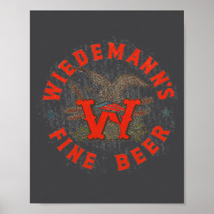 Affiche Bières raffinées Vintage Wiedemanns Brasserie Wied