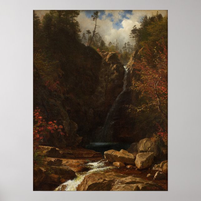 Affiche Bierstadt - Chute de Glen Ellis (Devant)