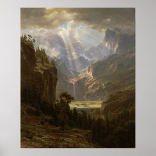 Affiche Bierstadt - Le pic de Lander dans les montagnes Ro