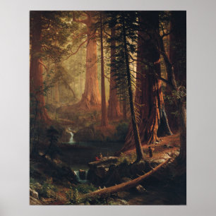 Affiche Bierstadt - Les Arbres Géants De La Californie