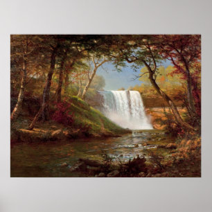 Affiche Bierstadt Minnehaha Falls peinture