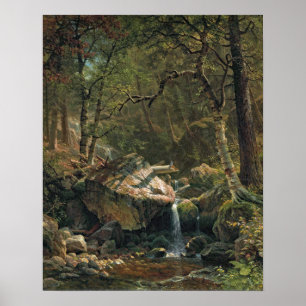 Affiche Bierstadt Mountain Brook peinture paysage
