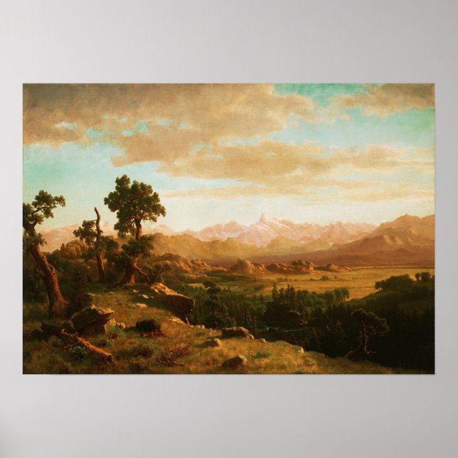 Affiche Bierstadt - Pays de la rivière des Vents (Devant)