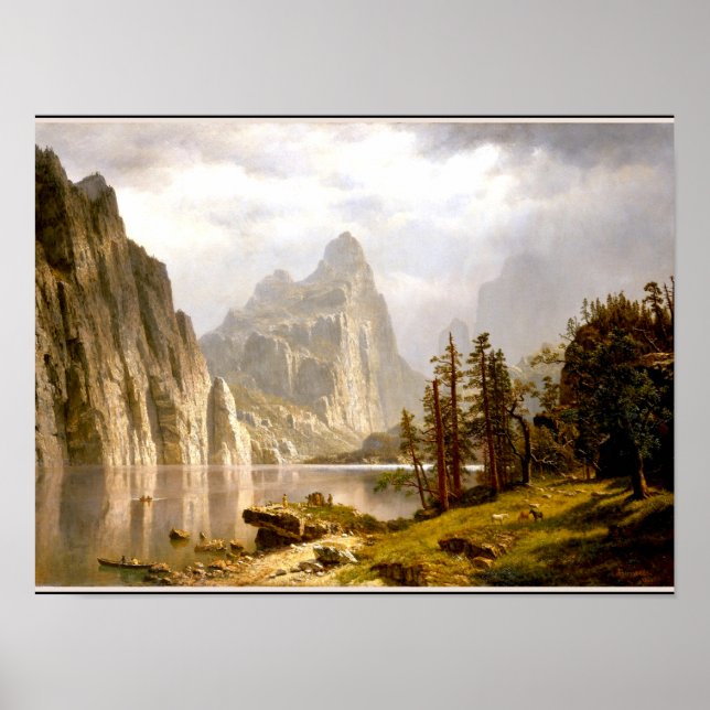 Affiche Bierstadt - Rivière Merced, Vallée de Yosemite (Devant)