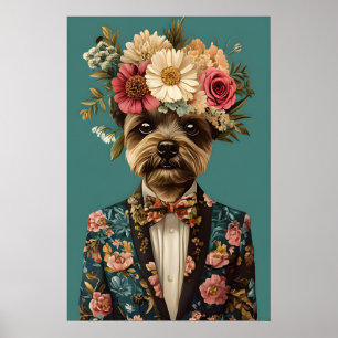 Affiche Biewer Terrier en costume, Biewer Terrier