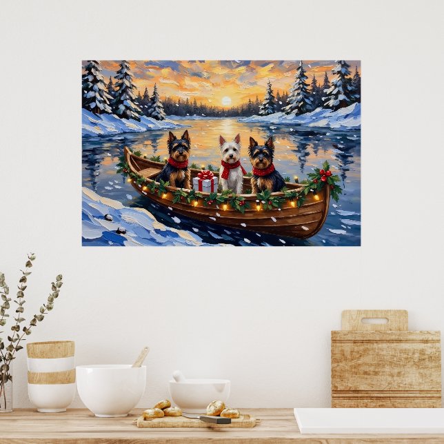 Affiche Biewer Terrier Noël Bateau Fêtes (Cuisine)