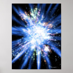 Affiche Big Bang de l'espace extra-atmosphérique