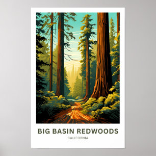 Affiche Big Basin Redwoods California Travel Print