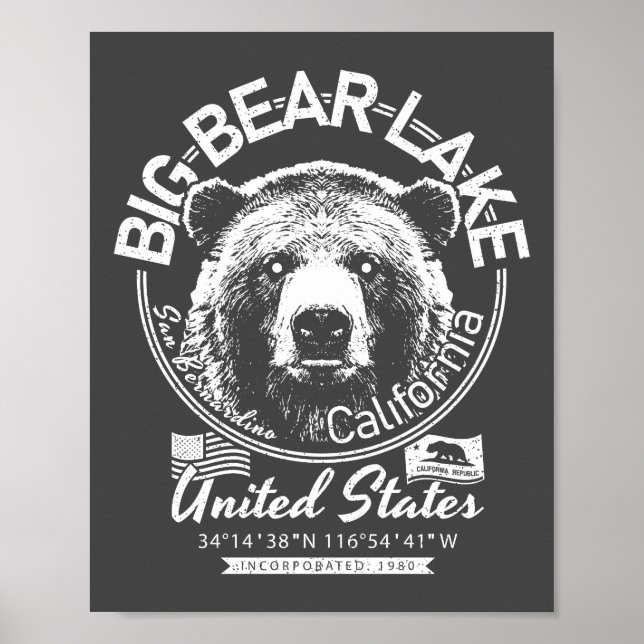 AFFICHE BIG BEAR LAKE CALIFORNIA - CITY OF BIG BEAR LAKE (Devant)