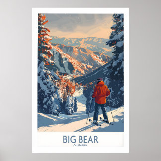 Affiche Big Bear Ski Print - California 1