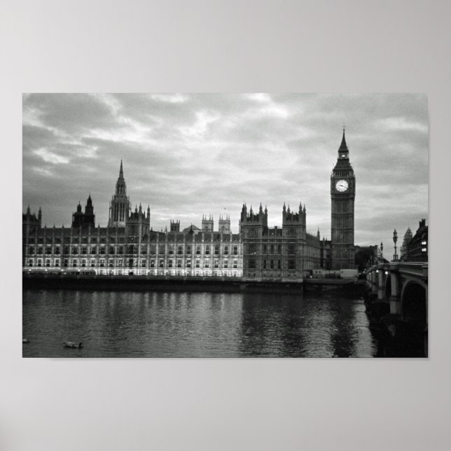 Affiche Big Ben B & W (Devant)