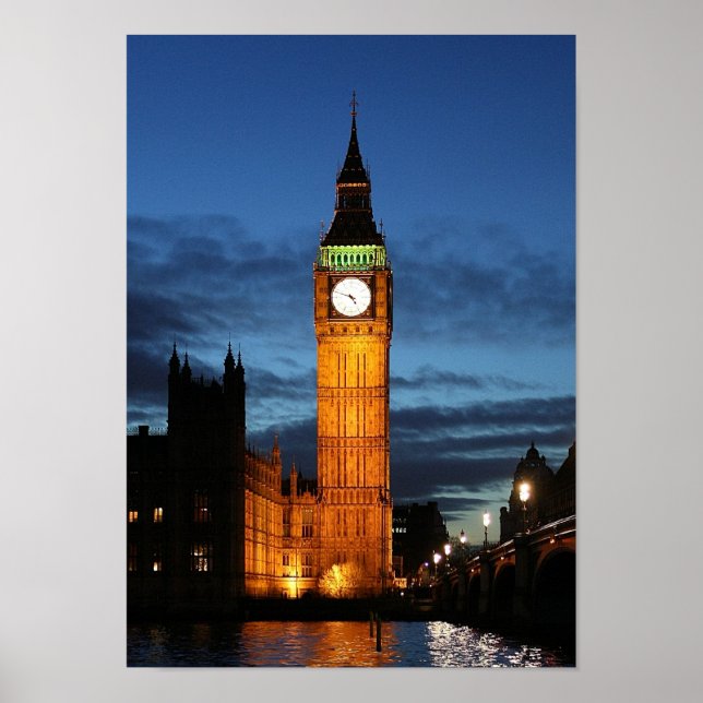 Affiche Big Ben la nuit (Devant)