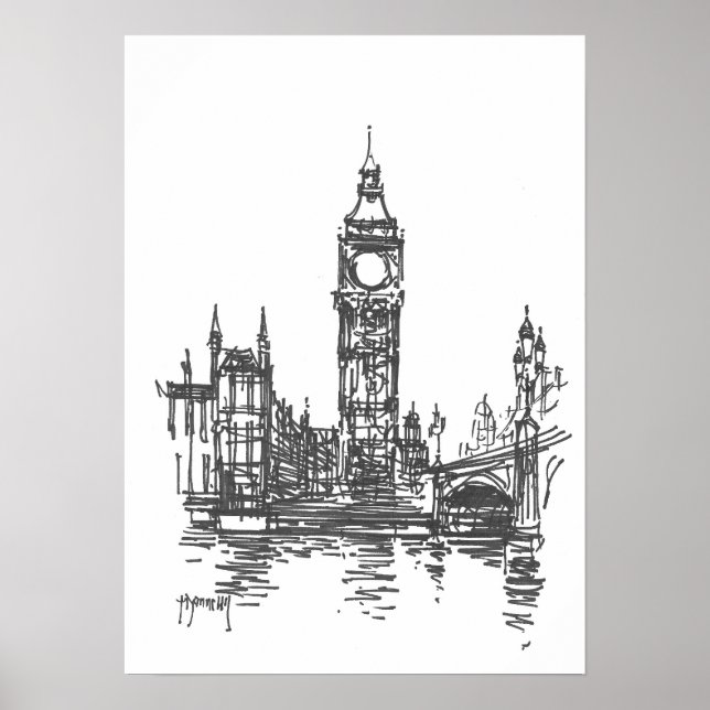 Affiche Big Ben London (Devant)