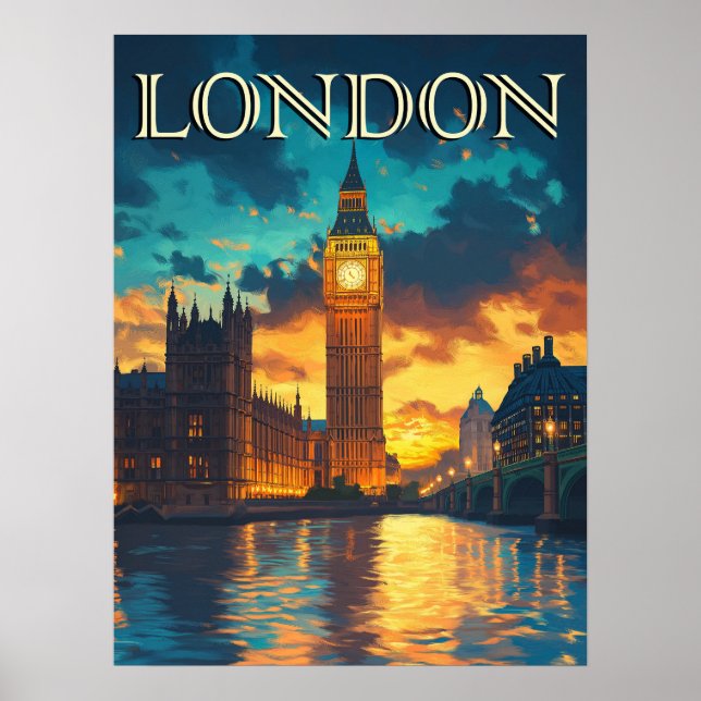 Affiche Big Ben, Londres Travel (Devant)