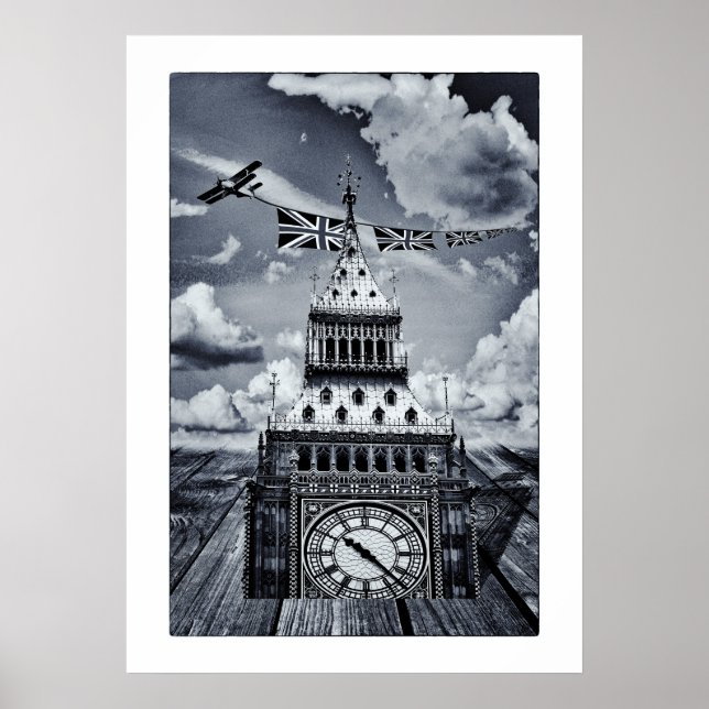 Affiche Big Ben - Surreal London Art /Angleterre (Devant)