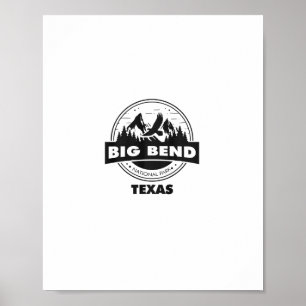 Affiche Big Bend National Park Texas Camping Randonnée Mon