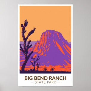 Affiche Big Bend Ranch State Park Texas Vintage