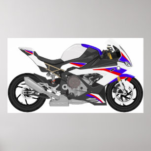 Affiche Big Bike Sport Motorcycle Fast Speed Modern Style