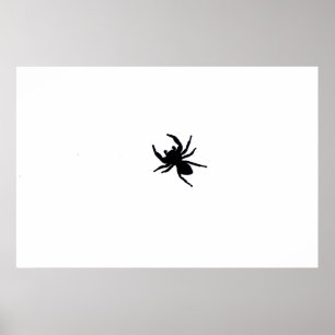 Affiche Big Black Spider Black and White Art