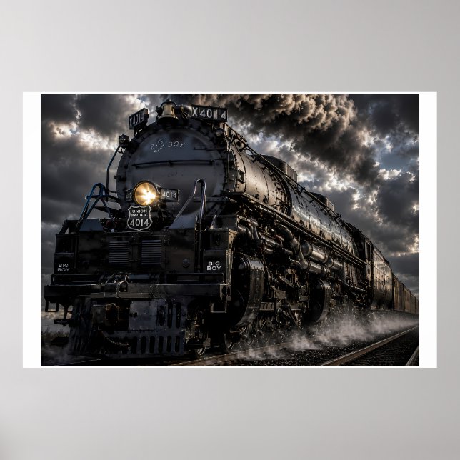 Affiche Big Boy 4014 | Géant à vapeur à travers la tempête (Devant)