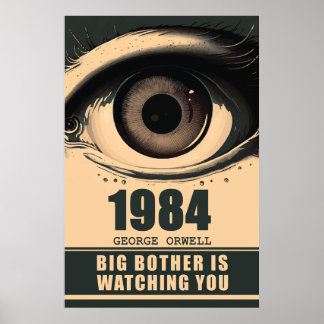 Affiche Big Brother 1984 Référence du livre George Orwell