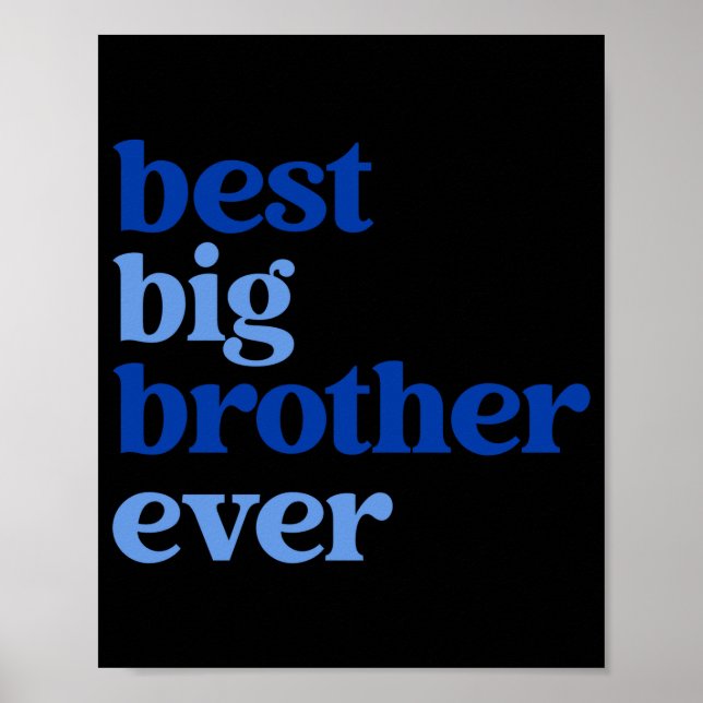 Affiche Big Brother Ever Gray With Blue Text Boys _1  (Devant)